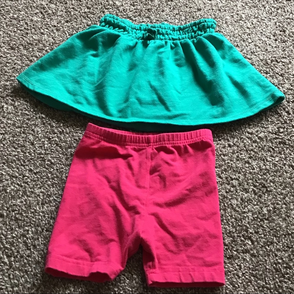 Skirt and hot pink short, 24 month‎